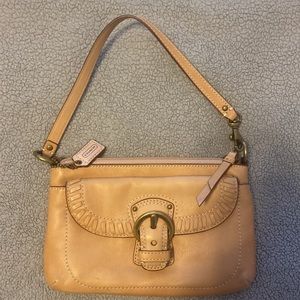 COACH Buckle Clutch, Small Bag, Bone Color